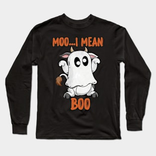 Moo I Mean Boo Long Sleeve T-Shirt